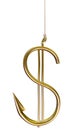 Dollar hook Royalty Free Stock Photo
