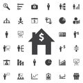 Dollar house icon. Royalty Free Stock Photo