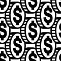 Dollar icon sign seamless pattern Royalty Free Stock Photo