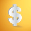Dollar icon symbol vector Royalty Free Stock Photo