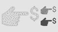 Dollar Index Vector Mesh 2D Model and Triangle Mosaic Icon Royalty Free Stock Photo