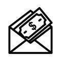 Dollar mail icon