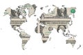 Dollar MAP Royalty Free Stock Photo