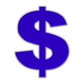 Dollar mark icon Royalty Free Stock Photo