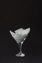 Dollar in Martini Glass. Glass is full hundred dollar bills Royalty Free Stock Photo