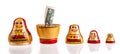 Dollar within Matryoshka Royalty Free Stock Photo