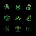 dollar , mobile , fire works , money , box , gift box , corporate , share , eps icons set vector Royalty Free Stock Photo