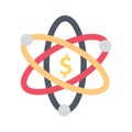 Dollar molecule Color Vector Icon which can easily modify or edit Royalty Free Stock Photo