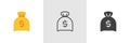 Dollar money bag icon Royalty Free Stock Photo