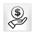 Dollar money hand icon Royalty Free Stock Photo