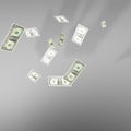 Dollar money rain Royalty Free Stock Photo