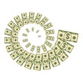 Dollar money vortex Royalty Free Stock Photo