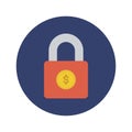 Dollar padlock Color Vector Icon which can easily modify or edit Royalty Free Stock Photo