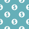 Dollar pattern seamless blue Royalty Free Stock Photo
