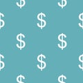Dollar pattern seamless blue Royalty Free Stock Photo