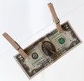 Dollar on pin Royalty Free Stock Photo