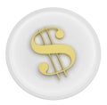 Dollar on a Plate Royalty Free Stock Photo