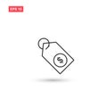 Dollar price tag vector icon design isolated