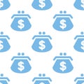 Dollar purse seamless pattern