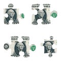 Dollar puzzle pieces Royalty Free Stock Photo