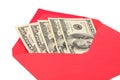 Dollar and red envelope