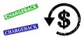 Dollar Refund Distress Icon and Distress Chargeback Stamp Seal