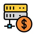 Dollar Server color line icon