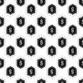 Dollar shield pattern seamless vector