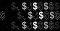 Dollar sign animating motion graphic overlay background