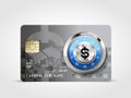 Dollar sign - credit card Royalty Free Stock Photo