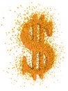 Dollar sign exploding Royalty Free Stock Photo