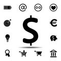 dollar sign icon. Simple glyph vector element of web, minimalistic icons set for UI and UX, website or mobile application Royalty Free Stock Photo
