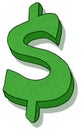 Dollar sign illustration Royalty Free Stock Photo