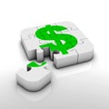 Dollar sign puzzle Royalty Free Stock Photo