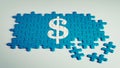 Dollar Sign Puzzle Royalty Free Stock Photo