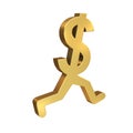 Dollar Sign Running Away