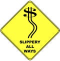 Dollar Sign on a Traffic Warning Sign