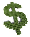 Dollar sign tree shapes Royalty Free Stock Photo