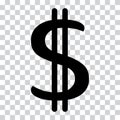 Dollar sign. USD currency symbol. Money label. Vector illustration