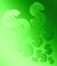 Dollar Signs Background Fading Royalty Free Stock Photo