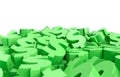 Dollar signs on the floor. 3D render Royalty Free Stock Photo