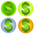 Dollar Signs Money Web Icons Royalty Free Stock Photo