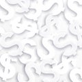 Dollar signs. USA currency symbols on white background. Vector. Royalty Free Stock Photo