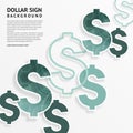 Dollar signs on white background. Vector.
