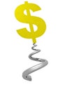 Dollar springing Royalty Free Stock Photo