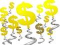 Dollar springing Royalty Free Stock Photo