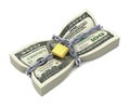 Dollar stack tied by chains Royalty Free Stock Photo
