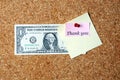 Dollar sticky note Royalty Free Stock Photo