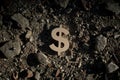 Dollar Symbol on Dirt or Debris