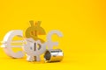 Dollar symbol with golden paint Royalty Free Stock Photo